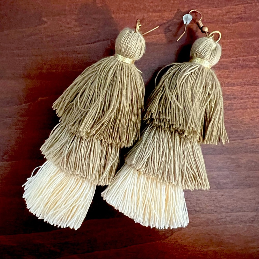 Statement tassel earrings